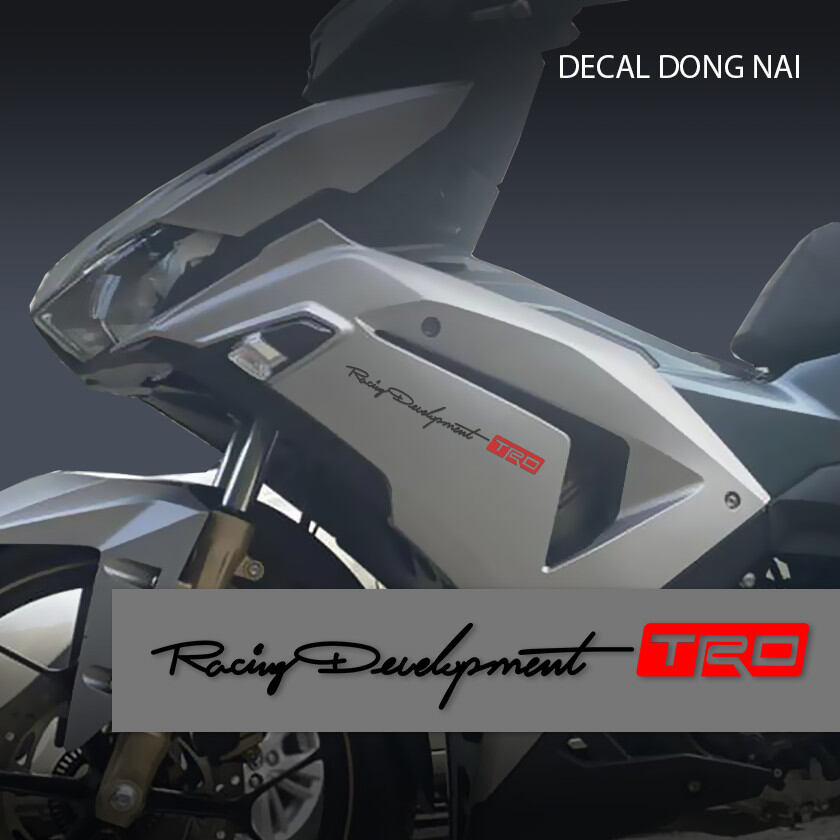 Tem xeDecal RACING Development TRC trang trí xe máy Honda -Yamaha