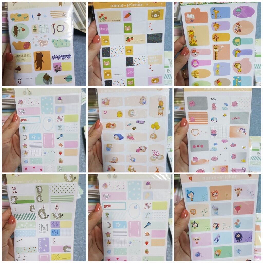Name sticker - nhãn dán họ tên