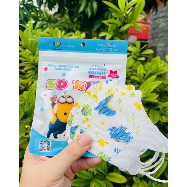 Sỉ 1 thùng khẩu trang 5d cho bé từ 4-10 tuổi
