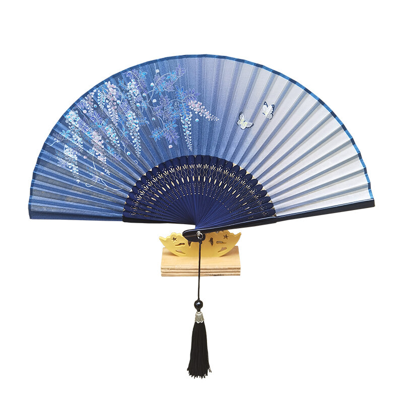 Quạt Gấp Quà Tặng Quạt Mát Mẻ Quạt Cổ Điển Quạt Biểu Diễn Trang Phục Hanfu Quạt Biểu Diễn Quạt Cầm Tay Quạt Thủ Công Quạt Tre Trung Quốc