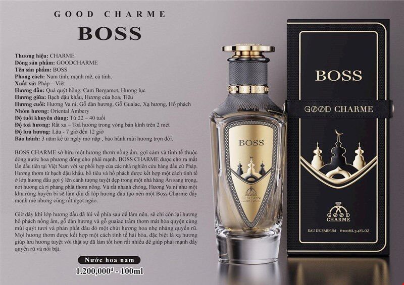 Nước hoa nam Good Boss 100ml ( xoá mã npp)