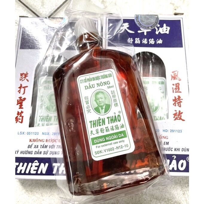 Dầu nóng thiên thảo chai thuỷ tinh 50ml