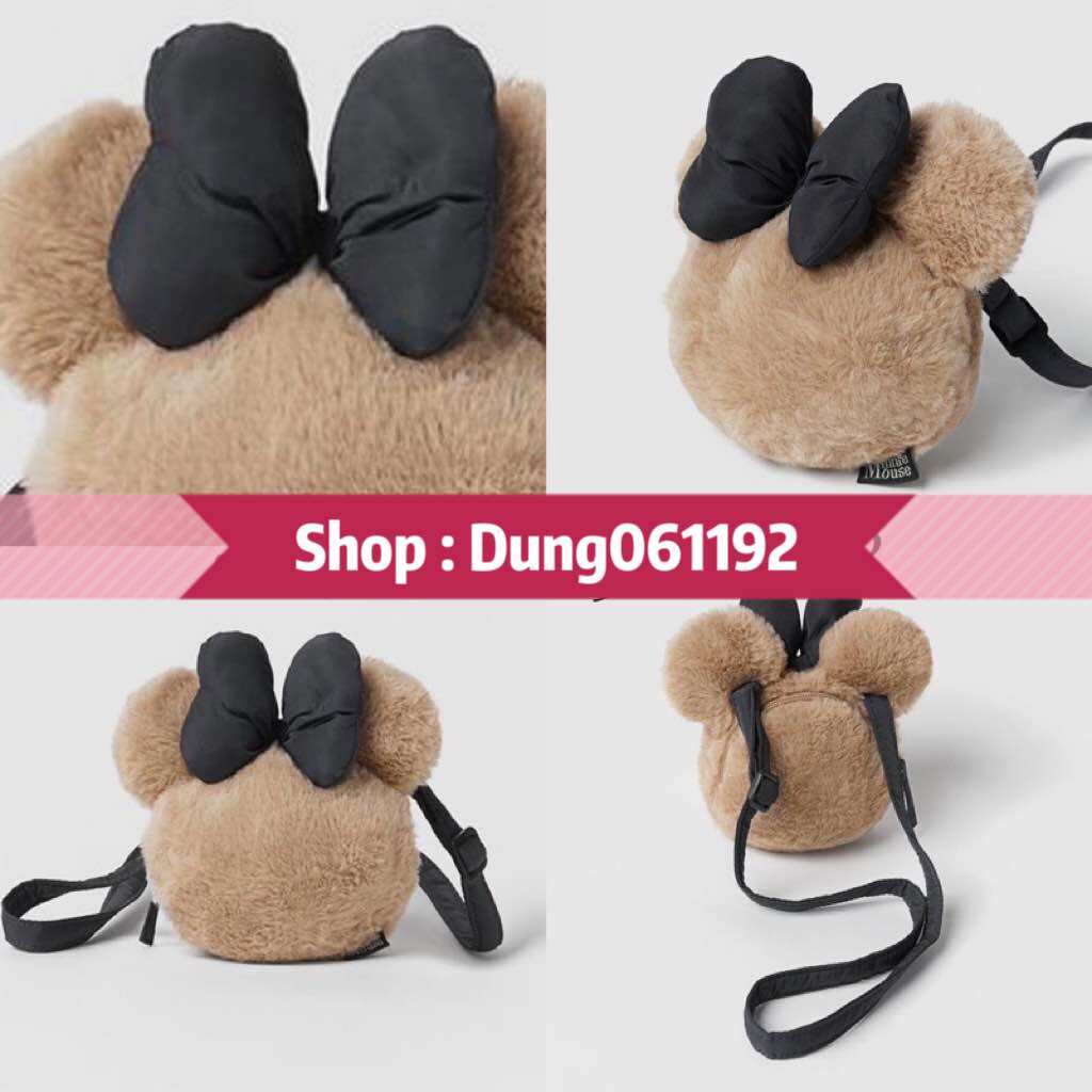 Túi đeo zara chéo mickey nơ bông cho bé gái siêu xinh