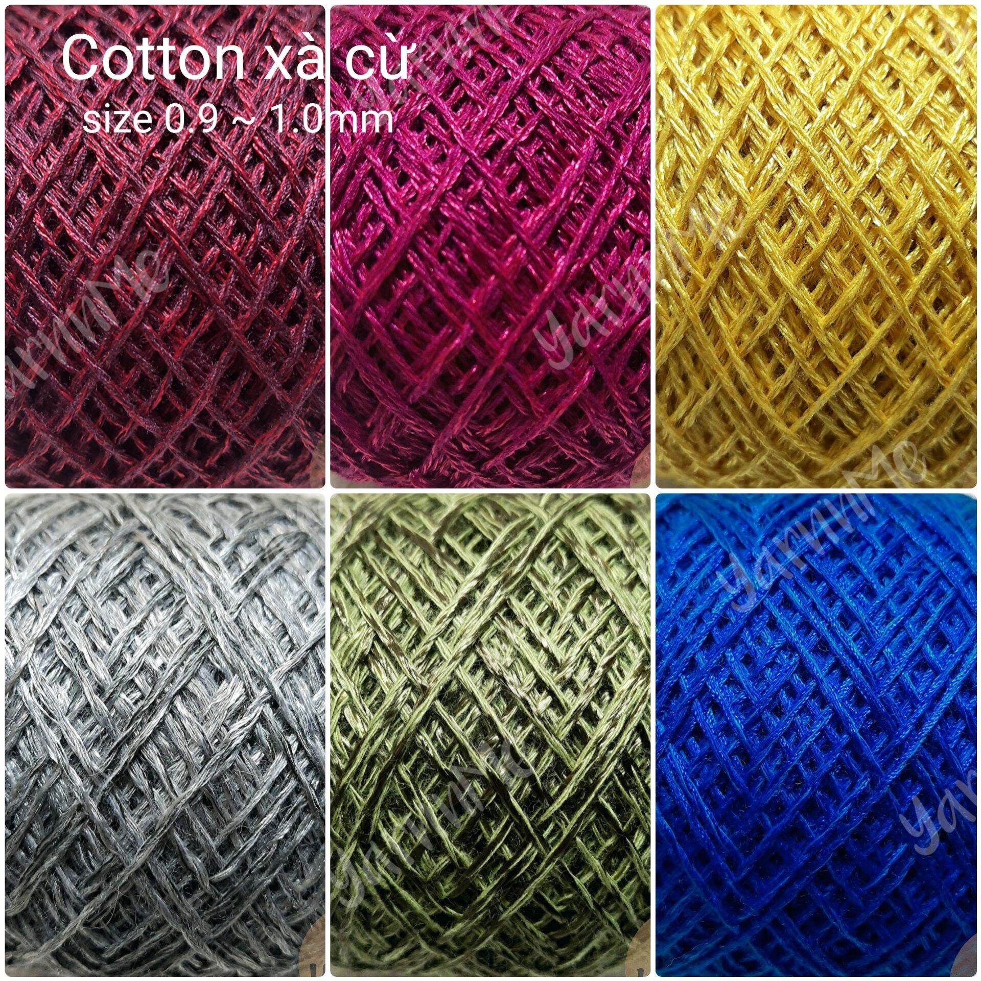 Sợi Cotton xà cừ bóng Nhật cỡ sợi 1.0mm đan móc áo váy