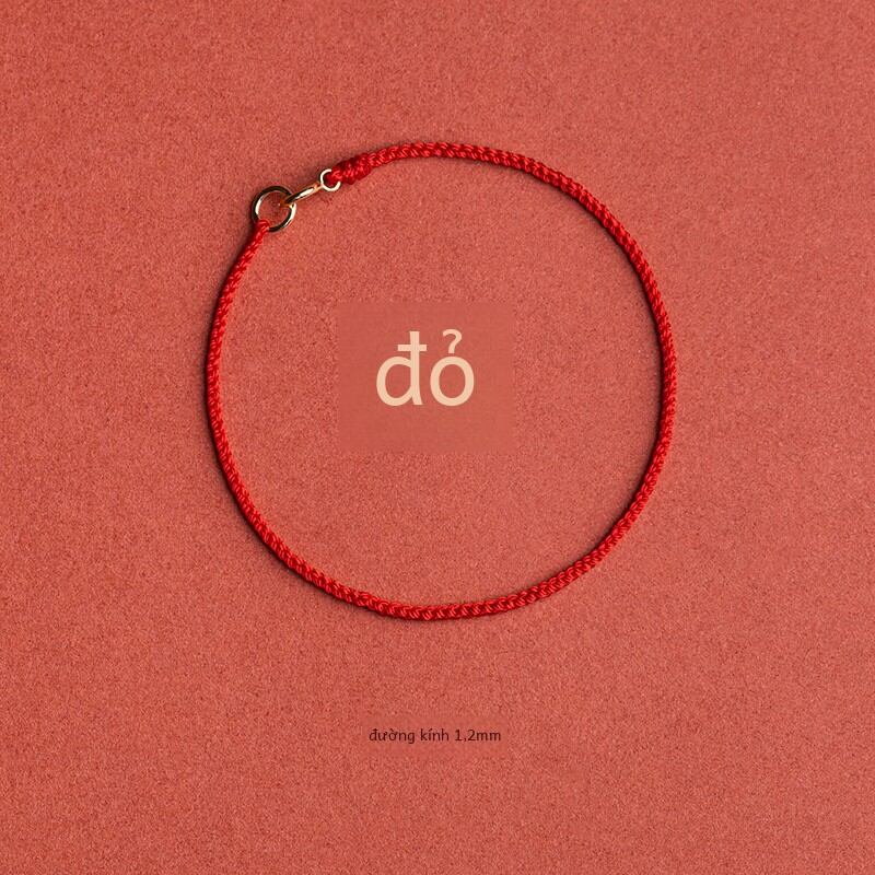 Vòng Tay Dây Đỏ Bện Vòng Tay Cho Nữ Siêu Mịn Tay Vàng 14k Của Cặp Đôi Nhỏ Cổ Tay Dây Năm May Mắn