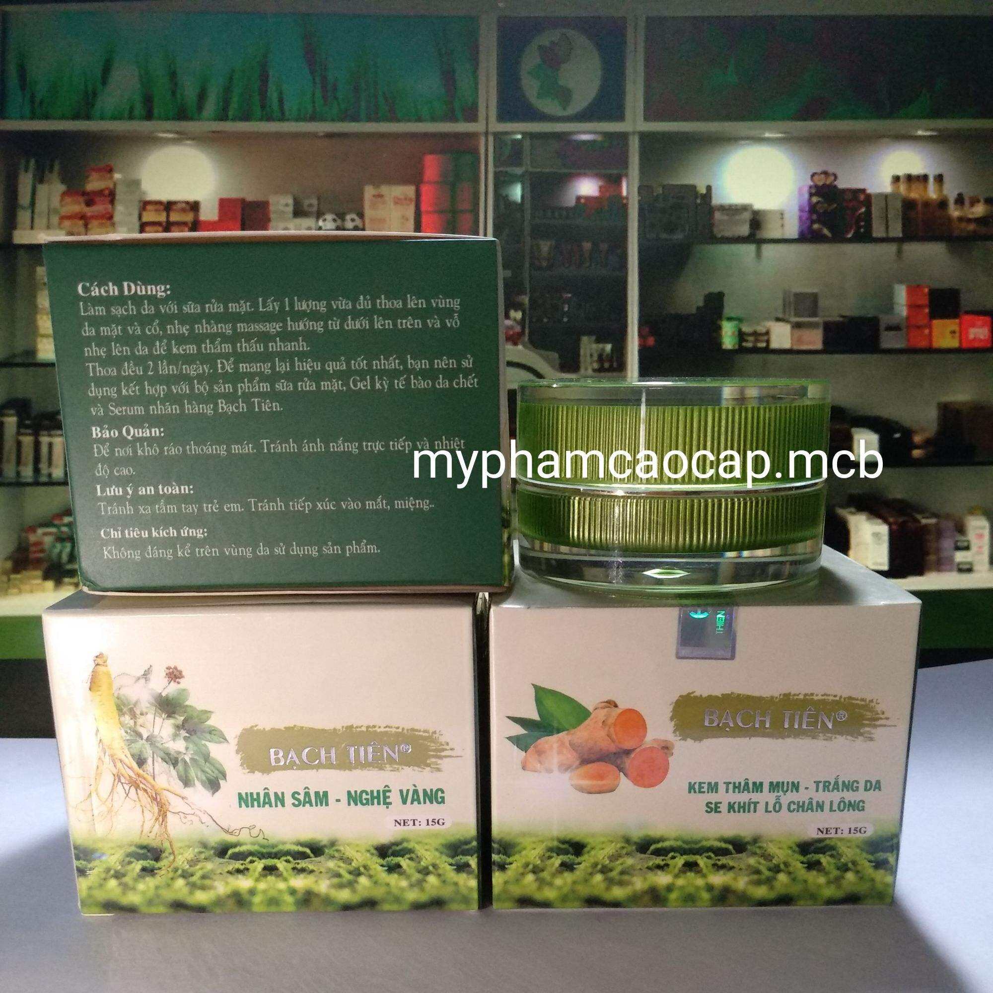 kem bạch tiên mụn thâm trắng da se khít chân lông 15g