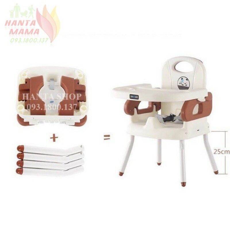 Ghế ăn dặm gấp gọn kèm chân sắt