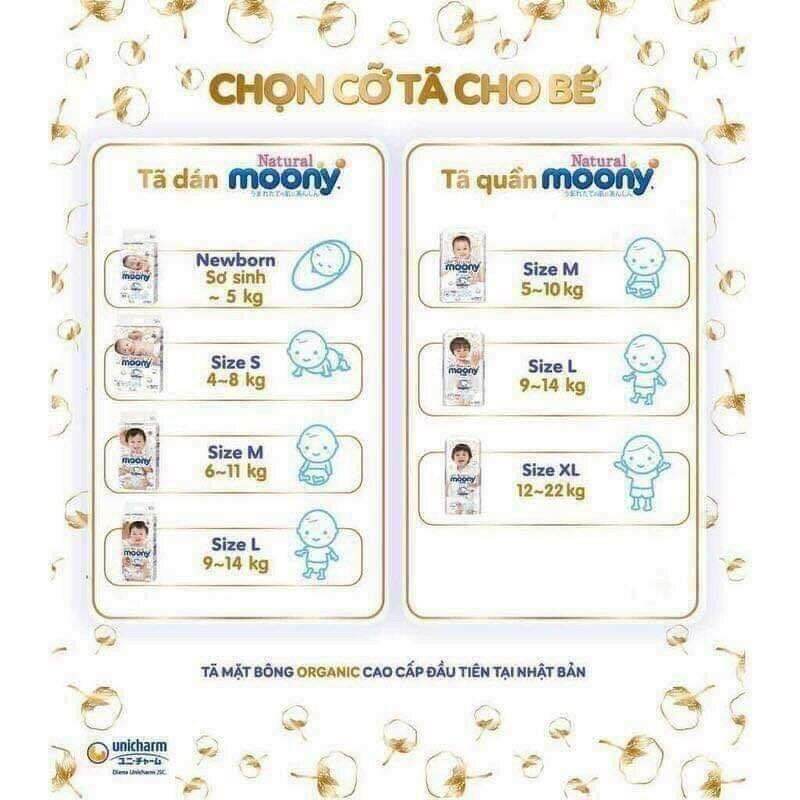 Tã quần Moony M 2 miếng. Date 2024.