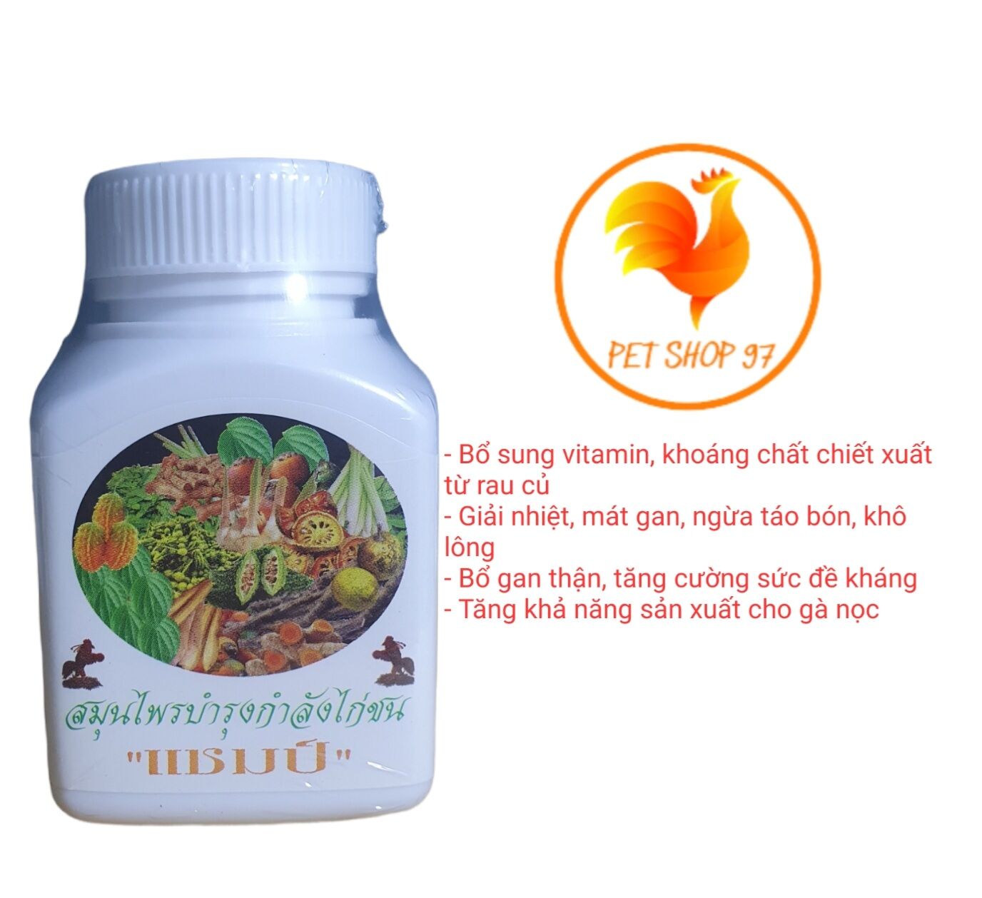 Vitamin tổng hợp rau củ quả cho gà đá hủ 100v