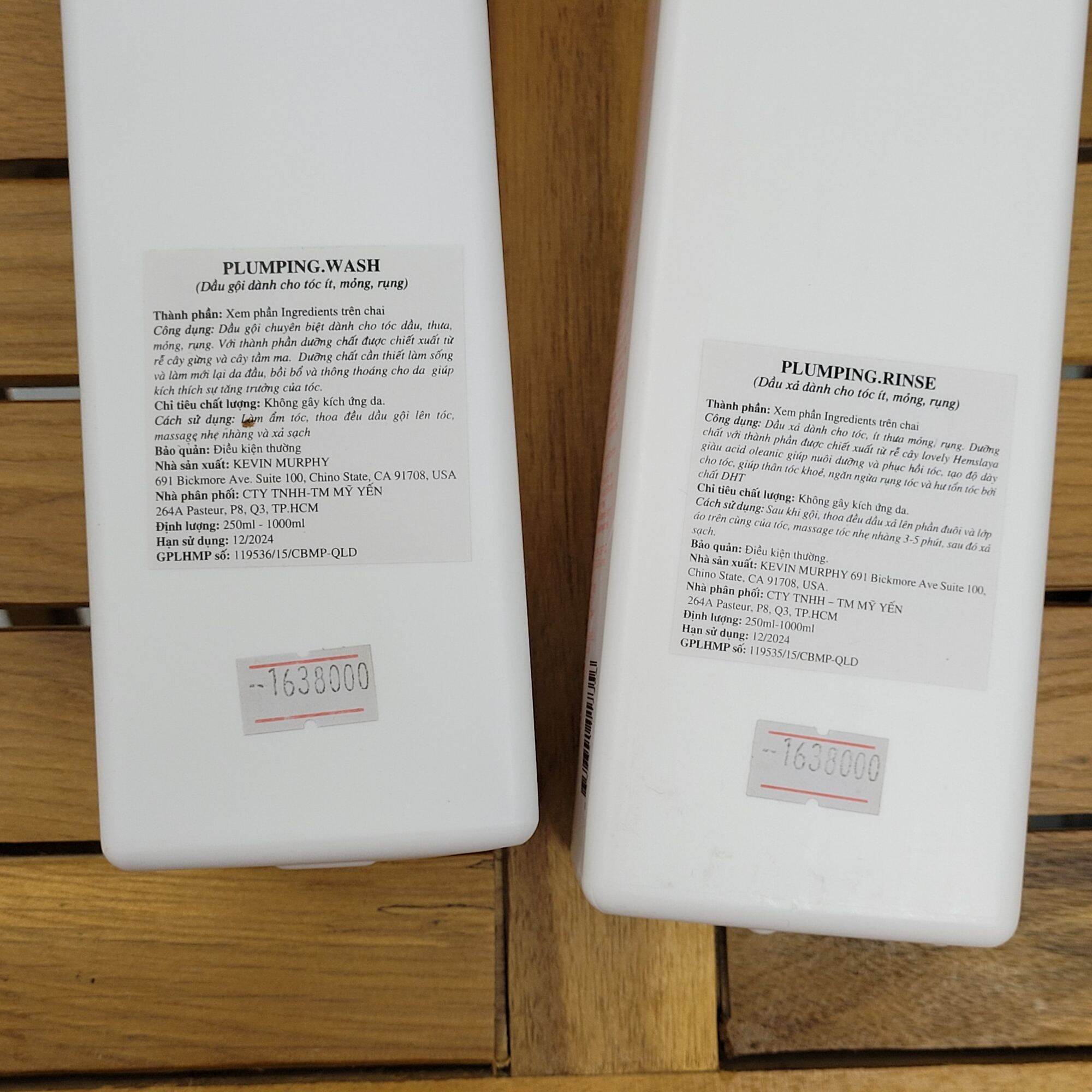 DẦU GỘI XẢ CHO TÓC ÍT, MỎNG, RỤNG KEVIN MURPHY PLUMPING 1000ML
