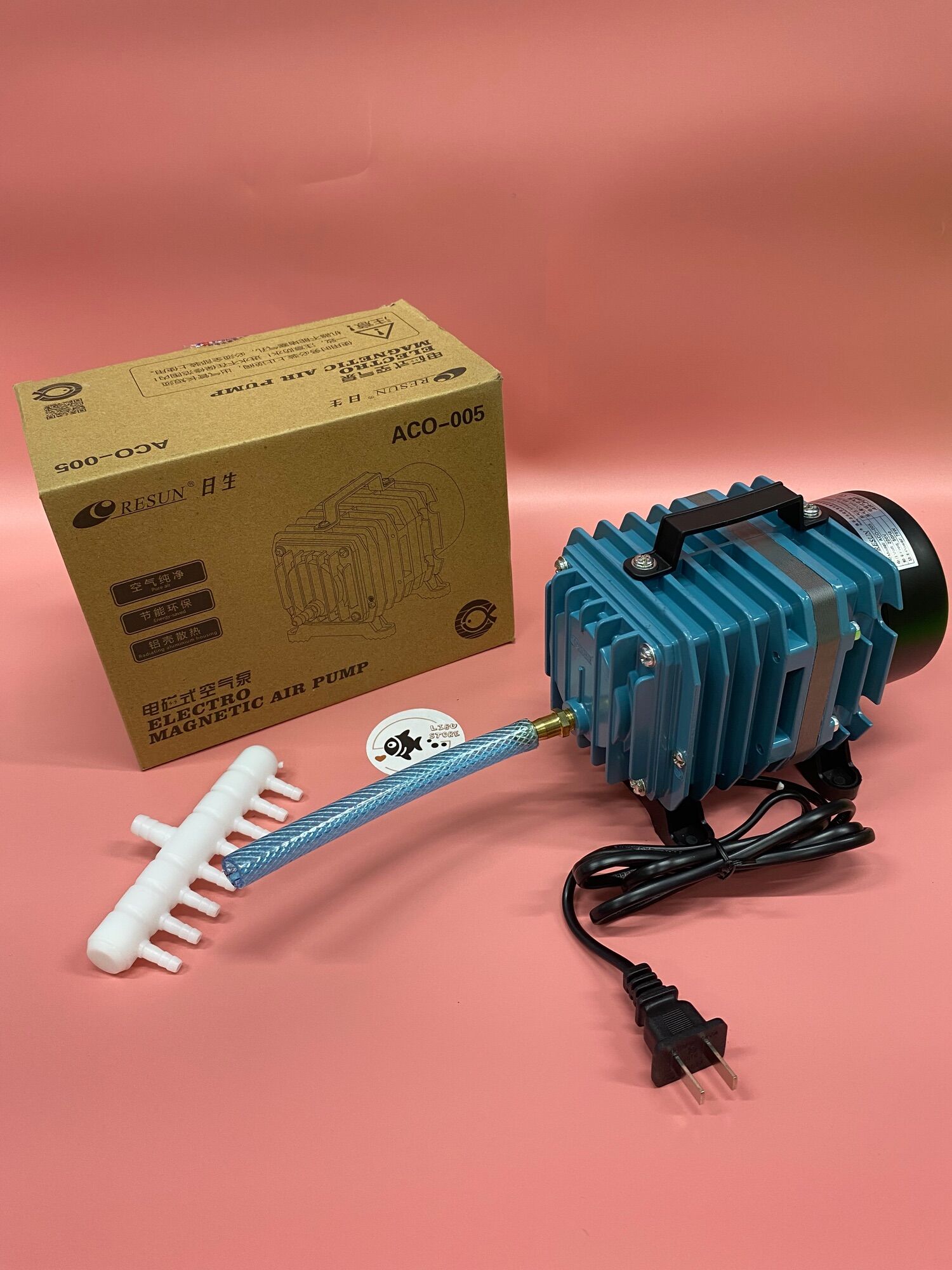 Máy sục sủi thổi khí oxy hồ cá cảnh resun aco-005 - máy oxy bể cá 75w