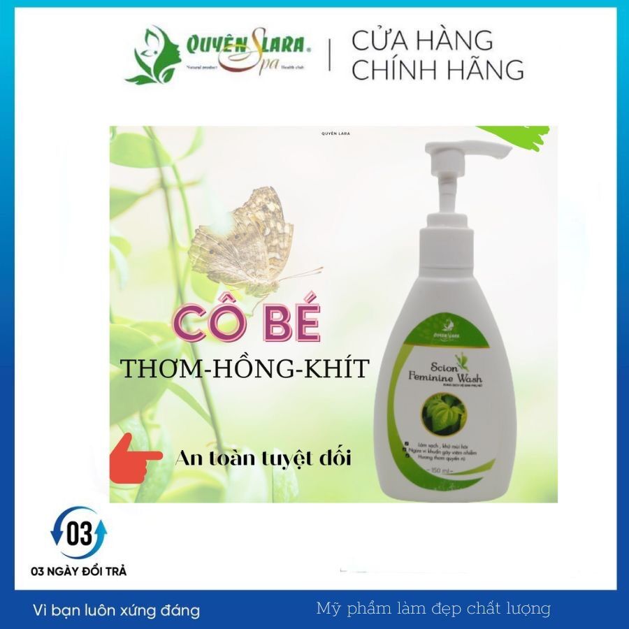 DUNG DỊCH VỆ SINH PHỤ NỮ QUYÊN LARA 150ml SẠCH-THƠM-MÁT
