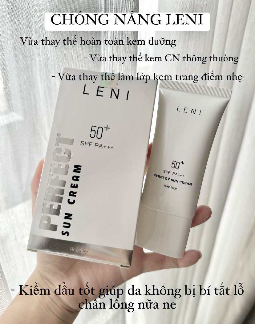 KEM CHỐNG NẮNG PERFECT SUN CREAM LENINÂNG TONE SPF50 LENI