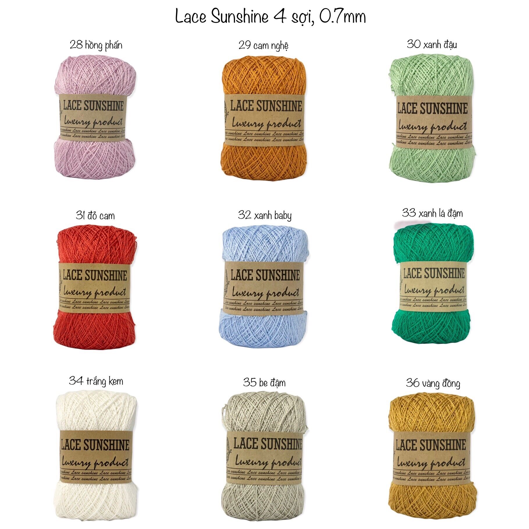 Lace Sunshine 4 sợi 0.7mm