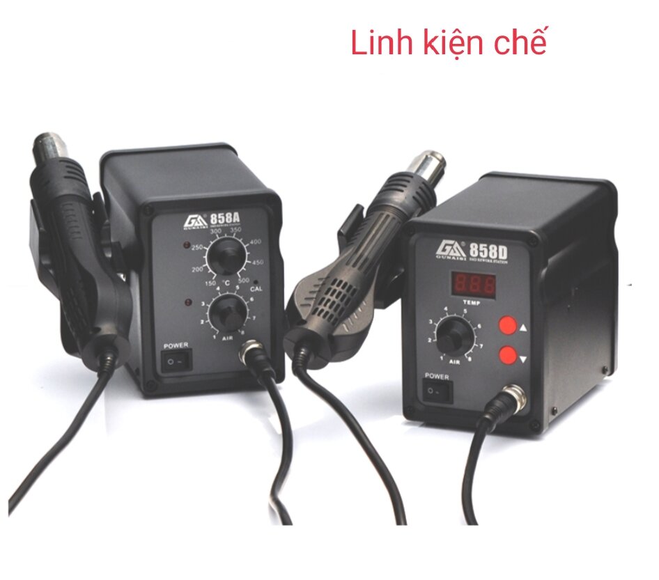 Máy khò linh kiện điện tử smd 858a/858d/ có led hiển thị