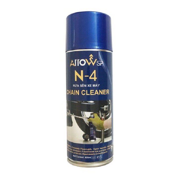 Chai xịt vệ sinh sên xe máy arrowsp chain cleaner n4 400ml