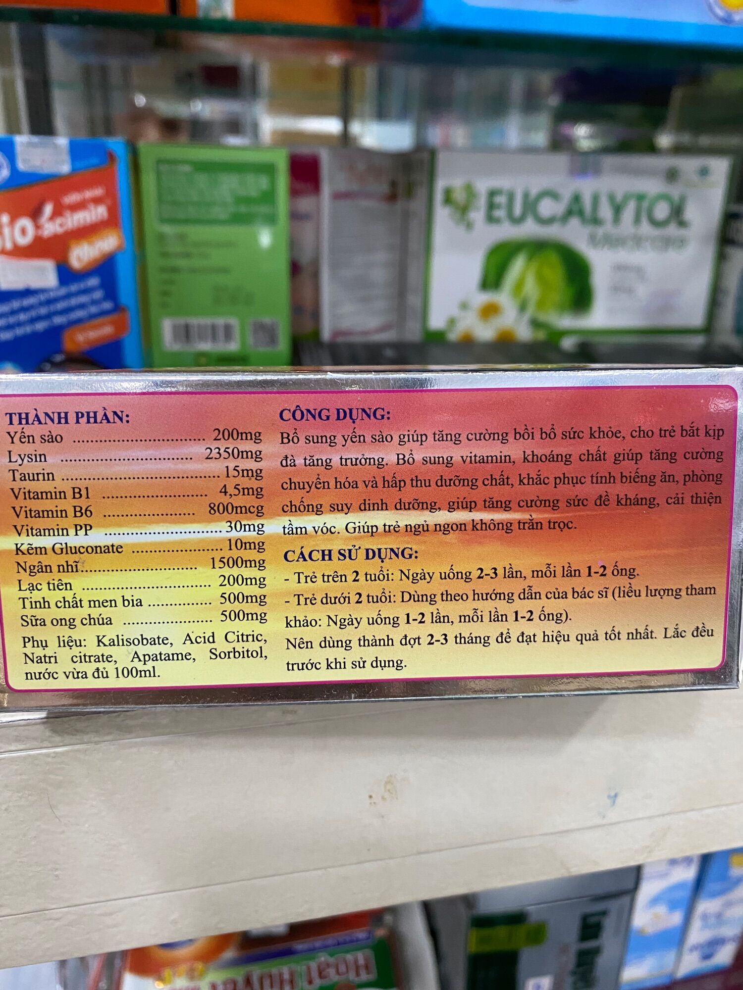 Siro ăn ngủ ngon Yến Sào G&P