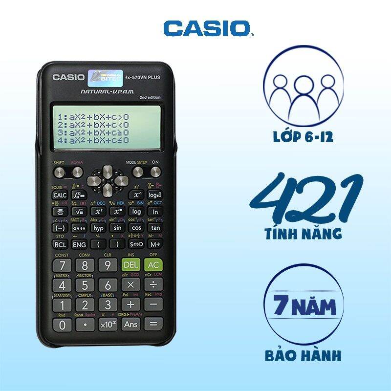 Máy tính casio FX 570vn plus New dành cho học sinh cấp 2, 3