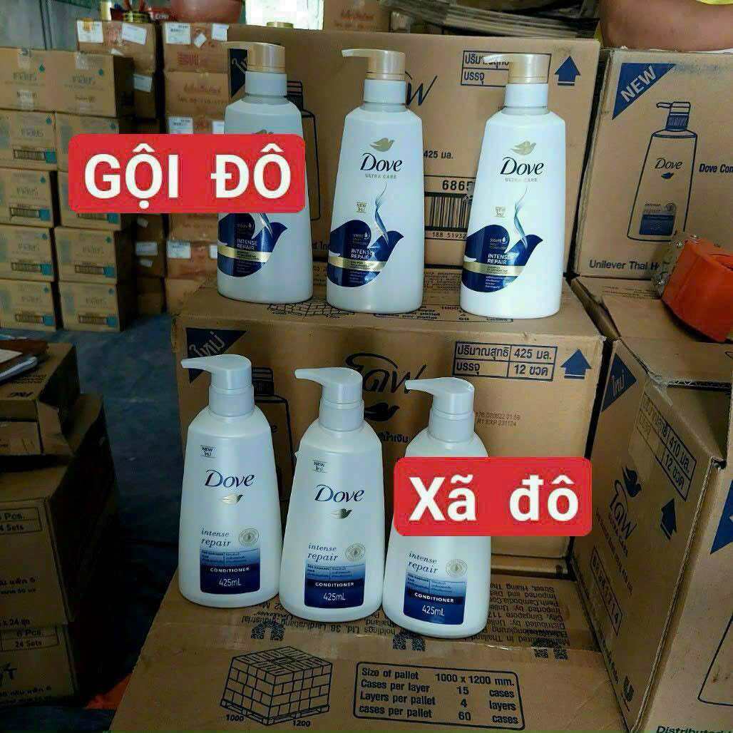 Cặp Dầu Gội Đầu Dove và dầu xả Dove thái lan 400ml hàng chính hãng