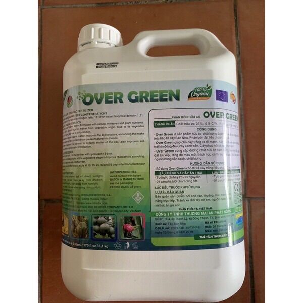 Phân bón lá hưu cơ của tây ban nha Over Green 5lit