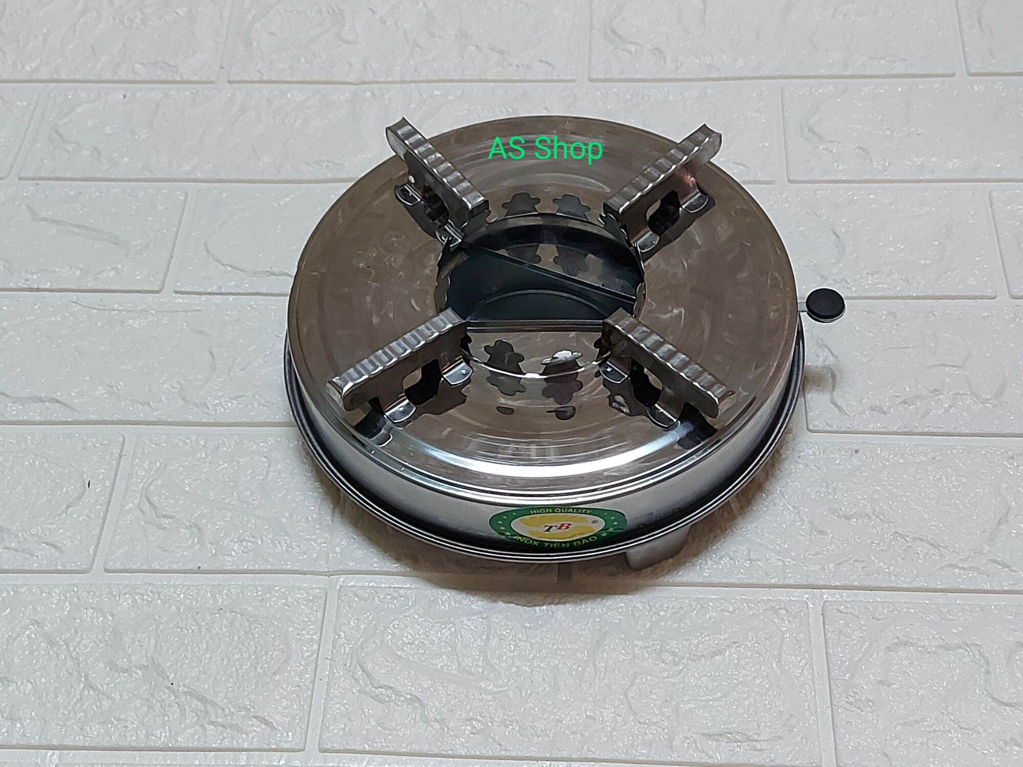 Bộ bếp nướng cồn inox + chảo gang (đen, trắng)