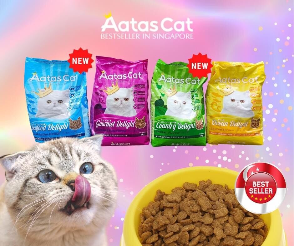Thức ăn hạt cho mèo aatas cat delight