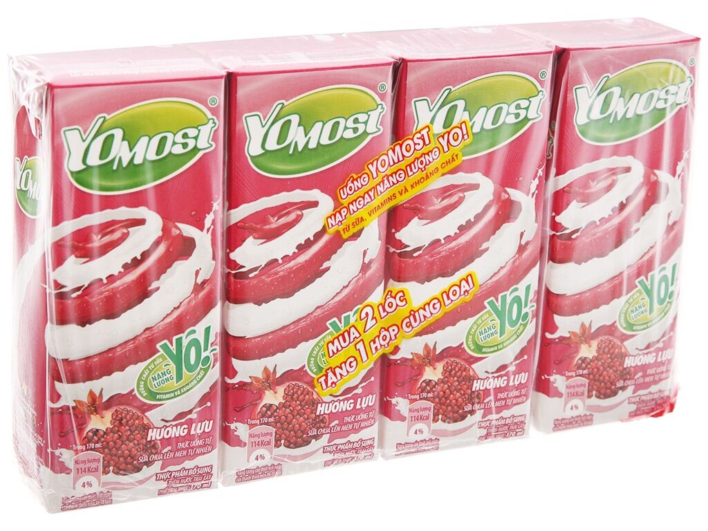 [HCM]Thùng 48 hộp sữa chua yomost lựu 170ml