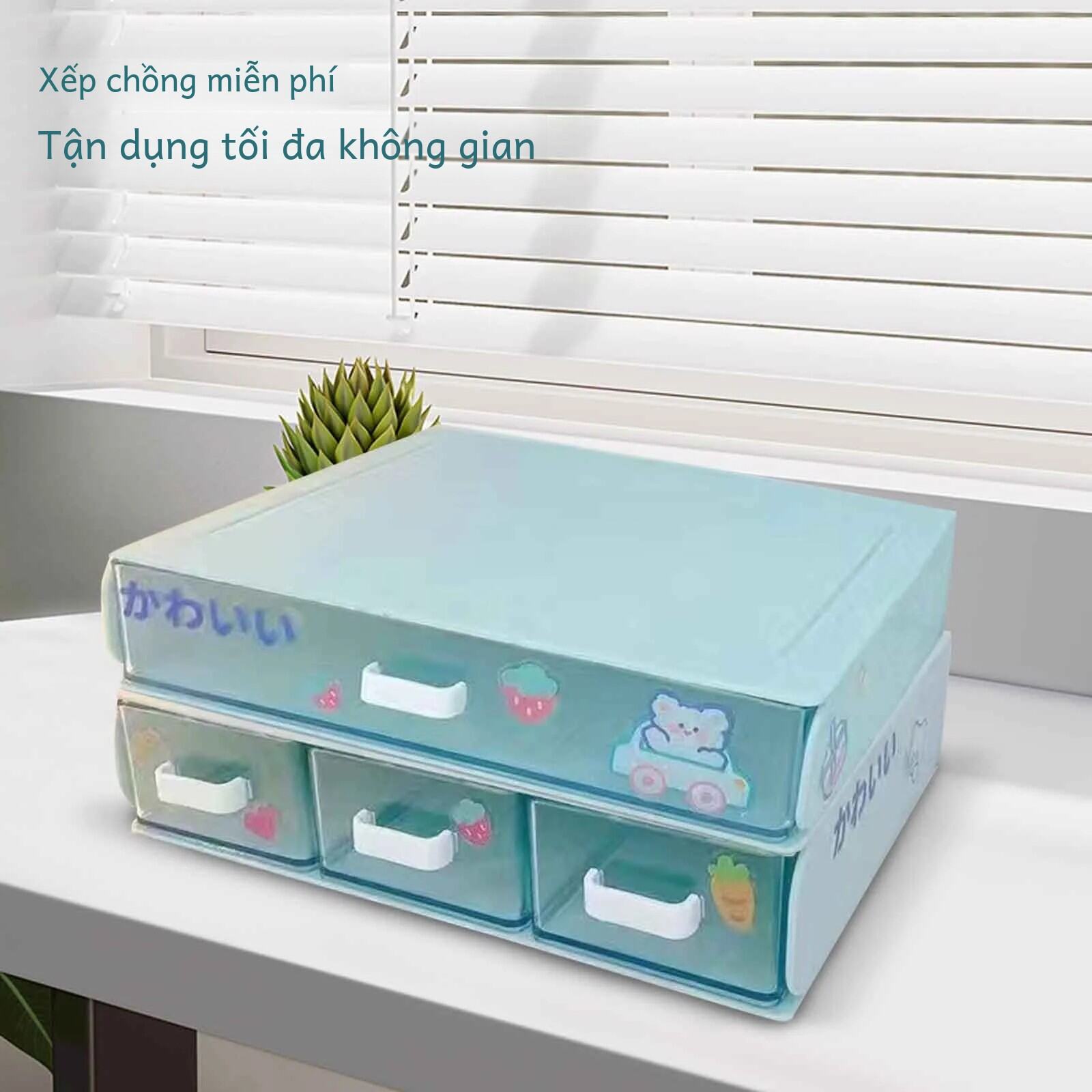 Acryl Xếp Chồng Để Bàn Hộp Bảo Quản 10 Miếng Bộ Ngăn Kéo Giá Để Ký Túc Xá Sinh Viên Văn Phòng Phẩm Đồ Lặt Vặt Người Tổ Chức