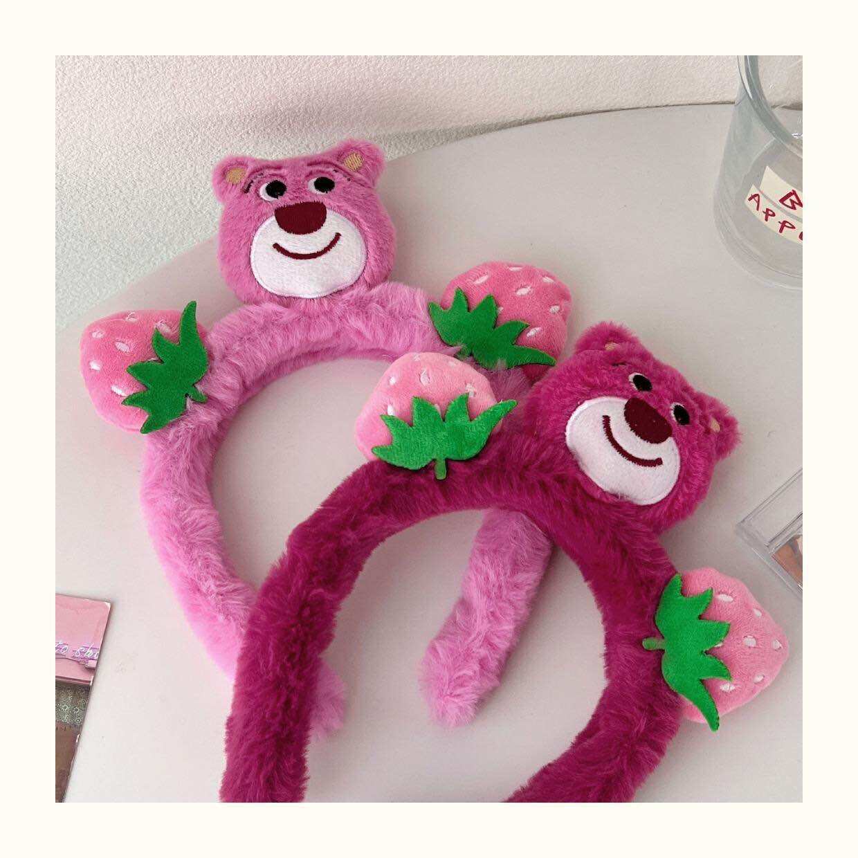 Cài tóc bờm tóc Gấu dâu lotso 2 trái dâu tây dễ thương