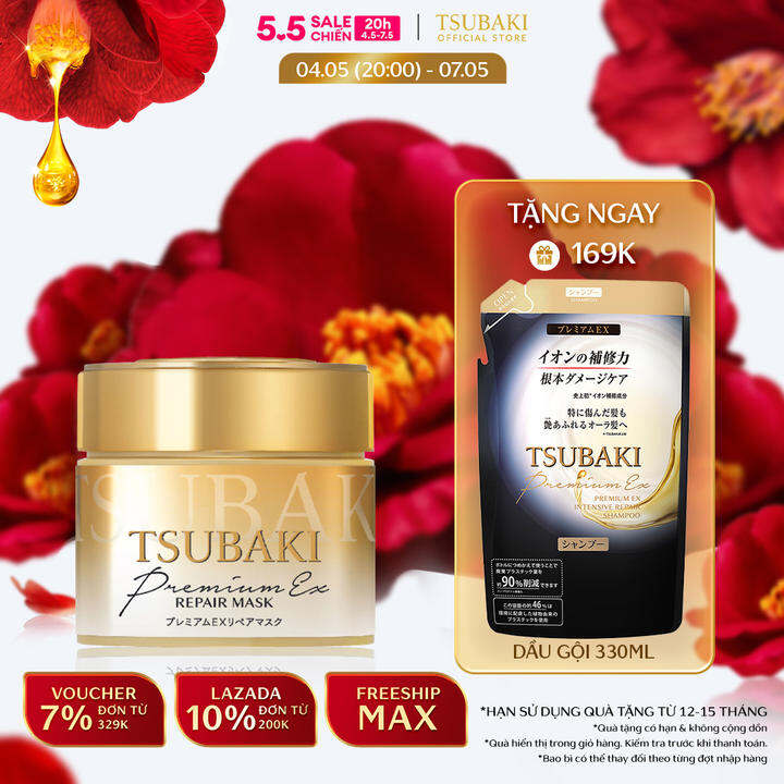 Mặt nạ tóc Phục hồi hư tổn tóc cao cấp Tsubaki Premium Repair Mask 180g