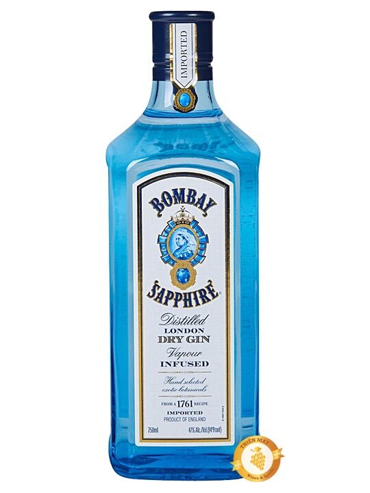 Vỏ chai đẹp Gin Bombay Sapphire 750ml