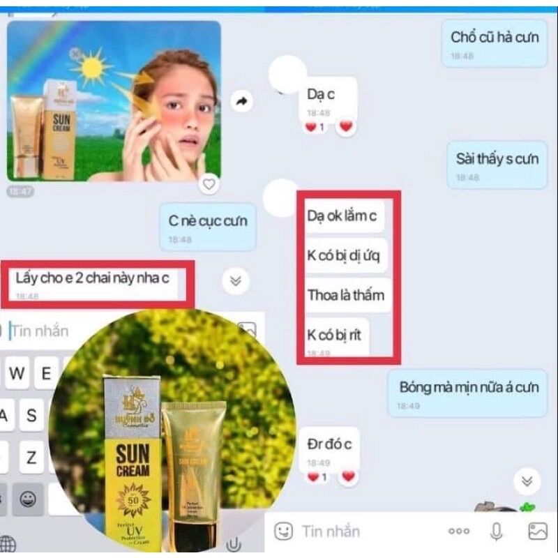 Kem chống nắng Huỳnh Đỗ
