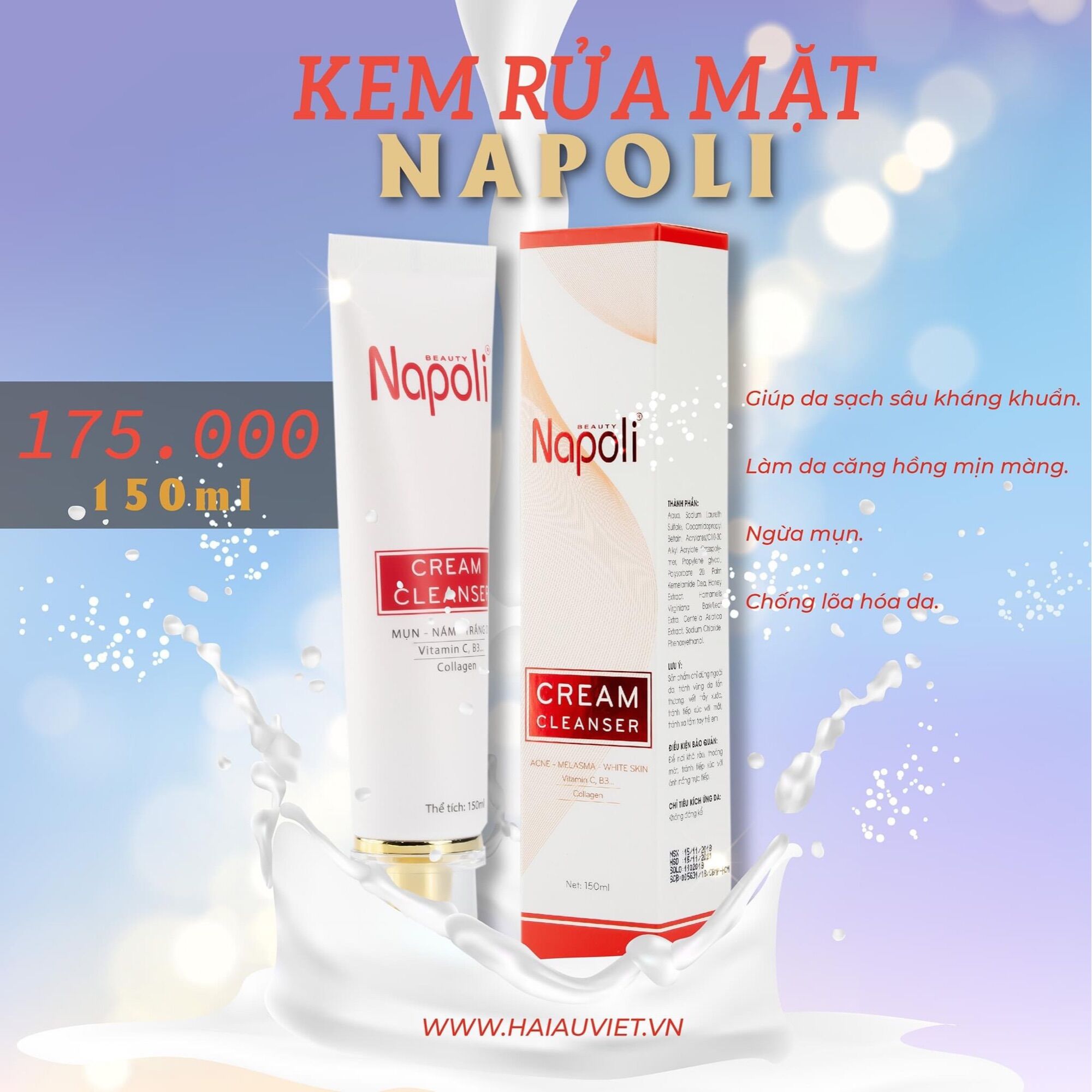 Sữa Rửa Mặt Napoli Hải Âu Việt (giá sỉ).