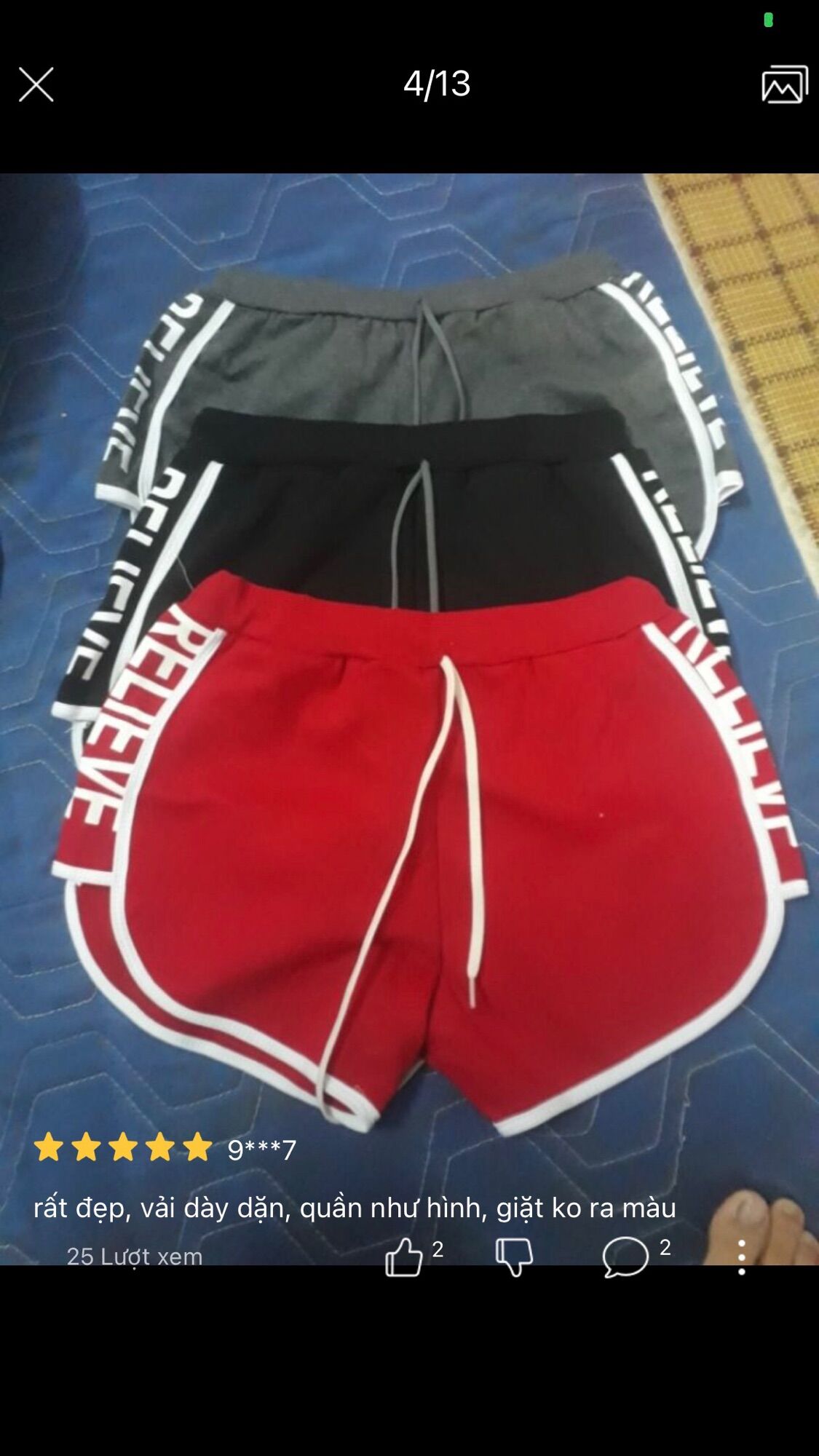 [HCM] Combo 3 quần short nữa thể thao