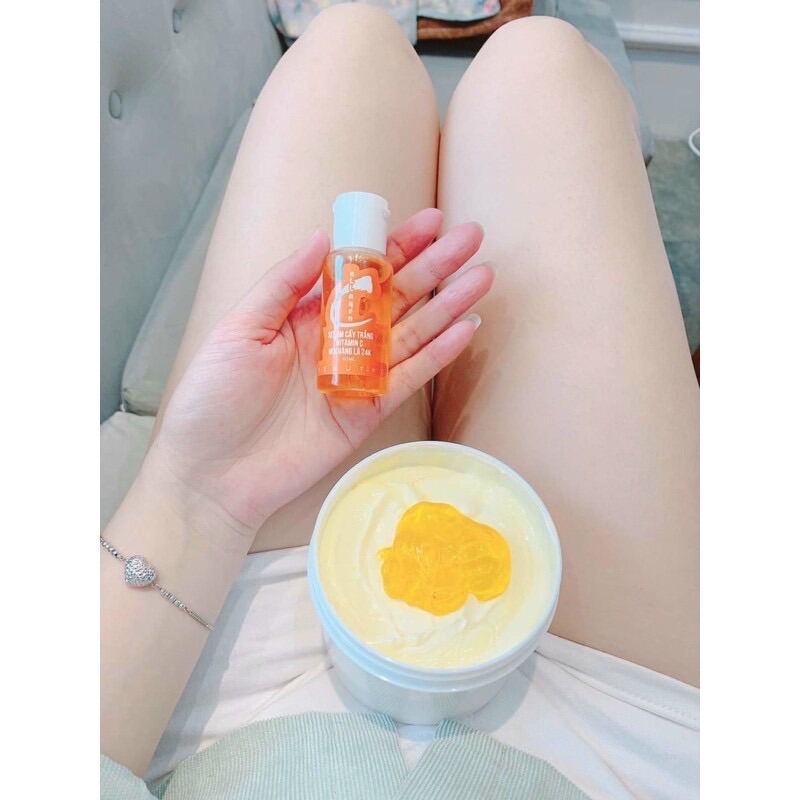 Serum kích trắng vitamin c mix vàng lá 24k siêu trắng