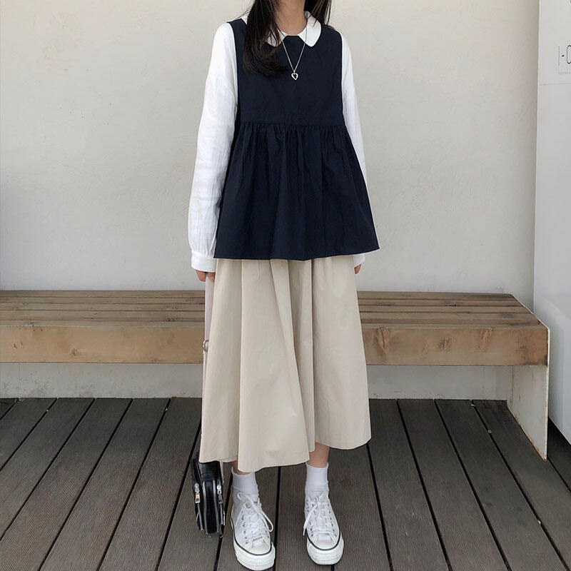 Chân váy Nhật dài kiểu - Tìm Voucher