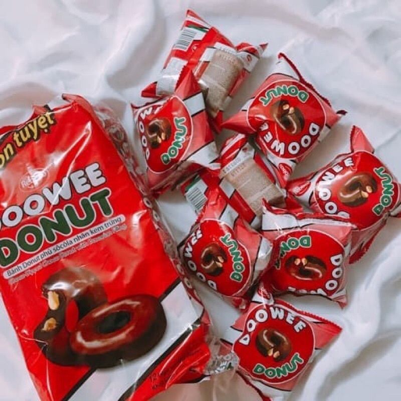 COMBO 12 GÓI BÁNH  DOOWEE DONUT PHỦ SOCOLA (mùi SÔ-CÔ-LA)