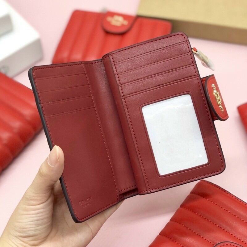 VÍ C0ACH MEDIUM CORNER ZIP WALLET da thật siêu cưng