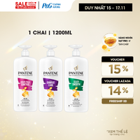 Dầu Gội PANTENE Pro-Vitamin Ngăn Rụng Tóc/ Phục Hồi Hư Tổn/ Suôn Mượt Óng Ả Chai 1200ML