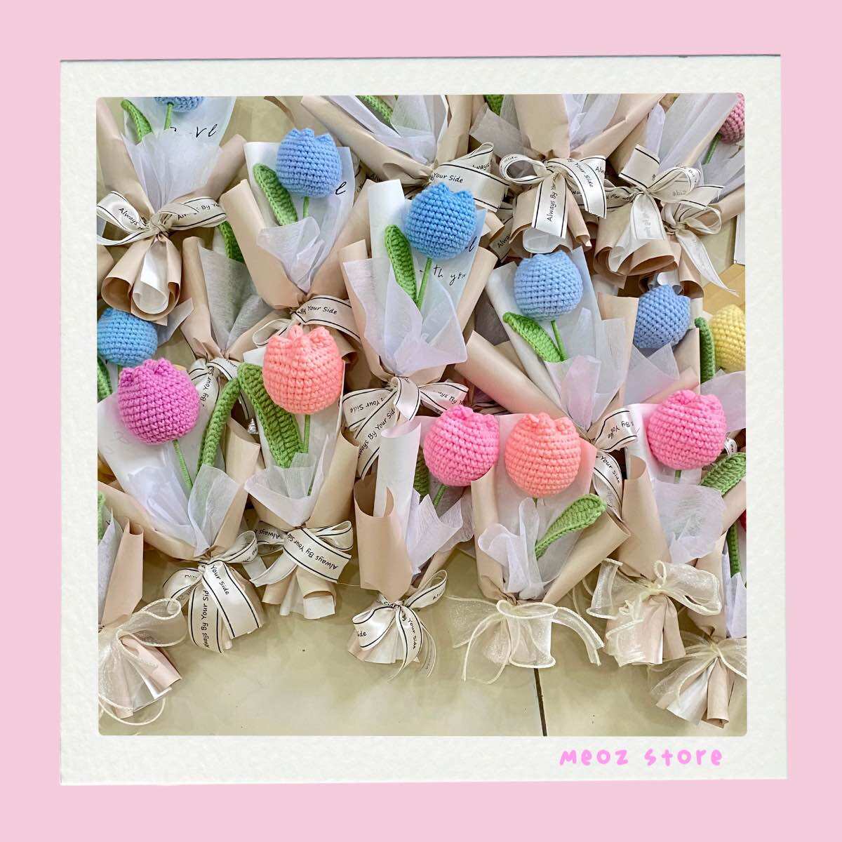 Hoa Tulip handmade bằng len