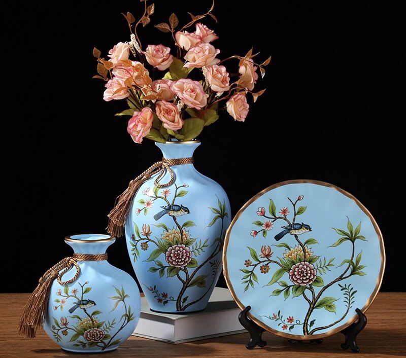 Bộ decor 3 món trang trí phòng khách kèm hoa
