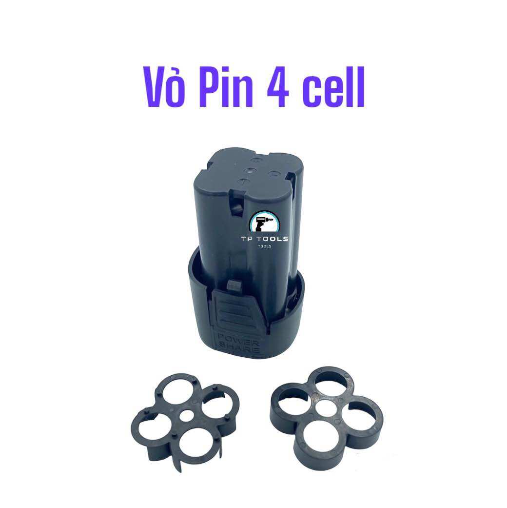 Vỏ mạch Pin 4 cell 16.8v li-on,giắc sạc dùng đóng pin máy khoan,bắn vít.