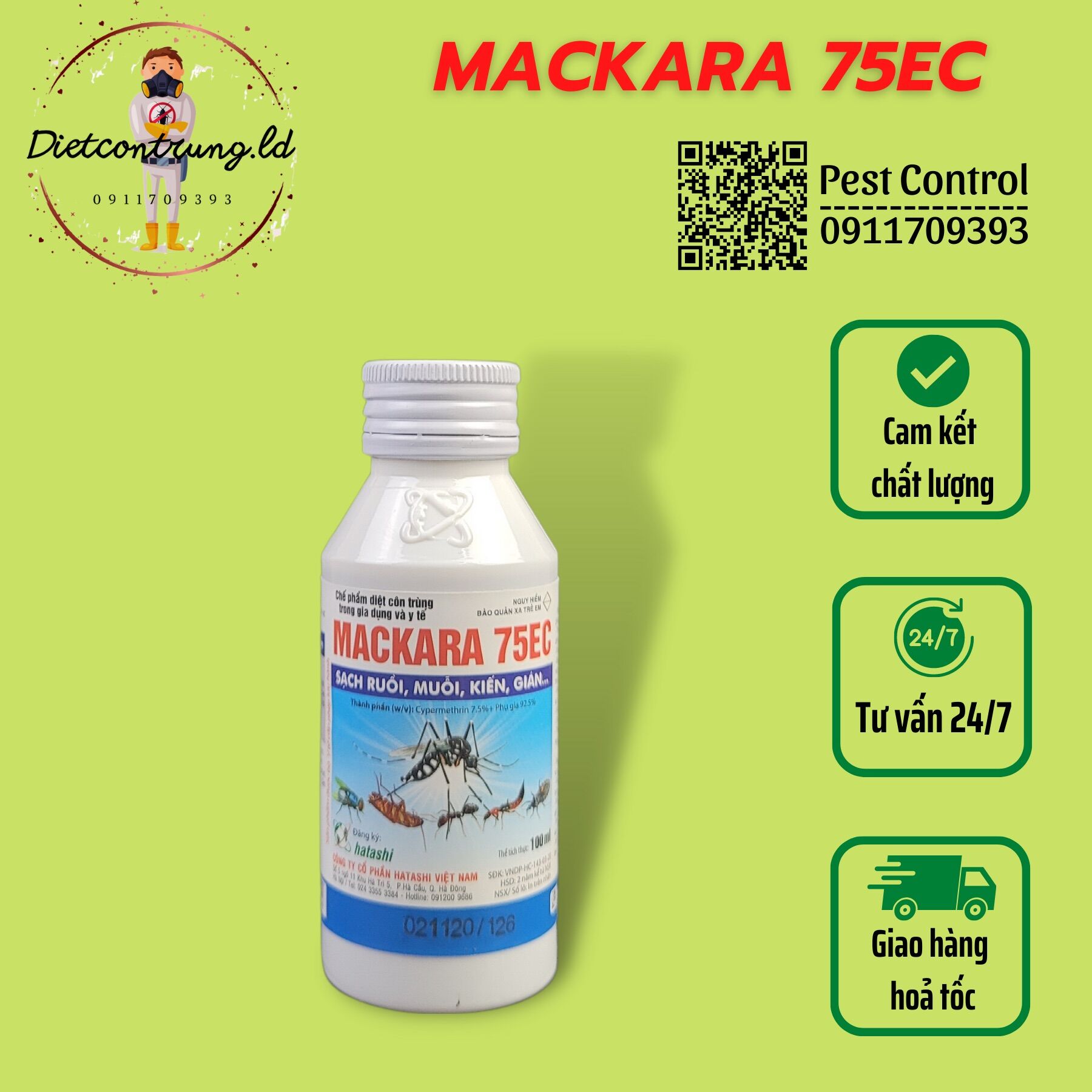 Mackara 75Ec - Chế phẩm diệt ruồi, muỗi, kiến, gián