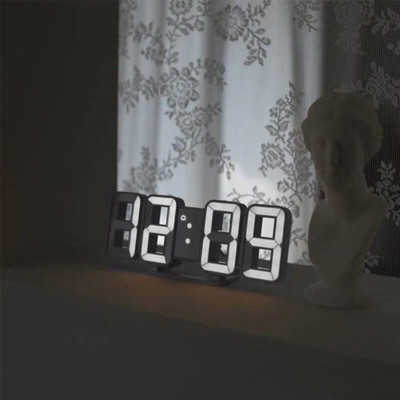 Đồng hồ led 3D dạ quang -may.decor-