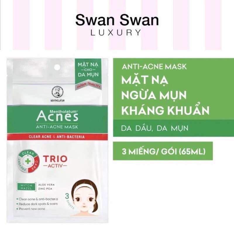 Mặt nạ acnes trio 3 miếng