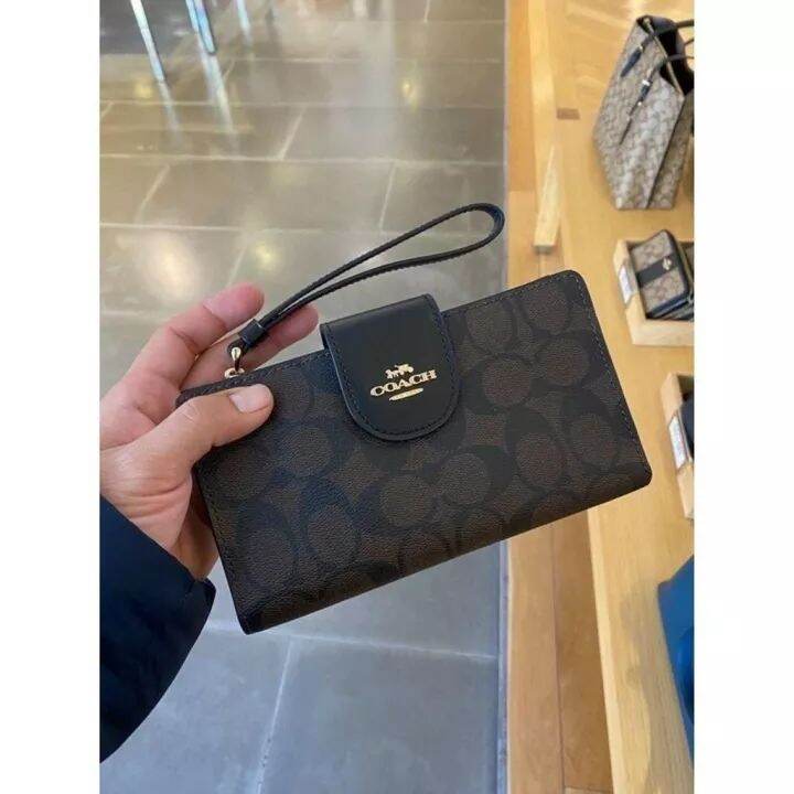 Ví coac.h tech phone wallet da thật chuẩn xịn xò