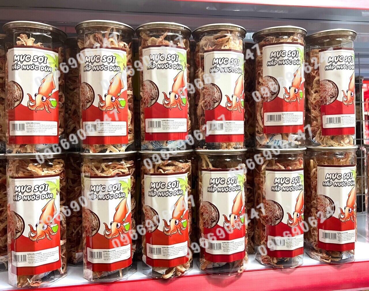 Mực sợi hấp nước dừa loại ngon