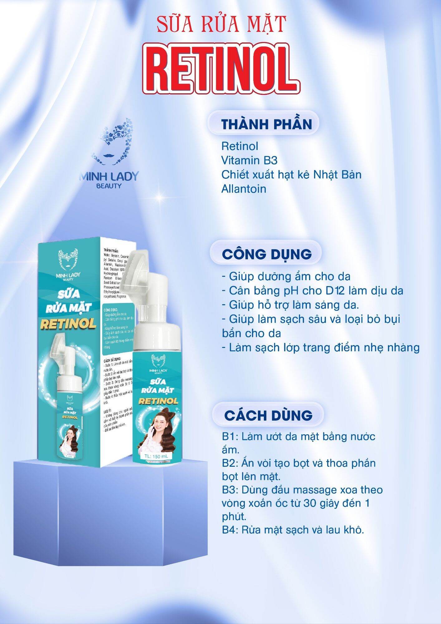 CHÍNH HÃNG SỮA RỬA MẶT RETINOL