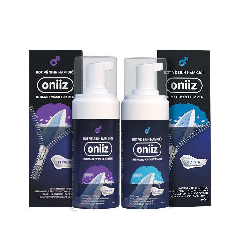 Bọt vệ sinh nam giới Oniiz Dung dịch vệ sinh nam tạo bọt Hương cổ điển 100ml có che tên sản phẩm