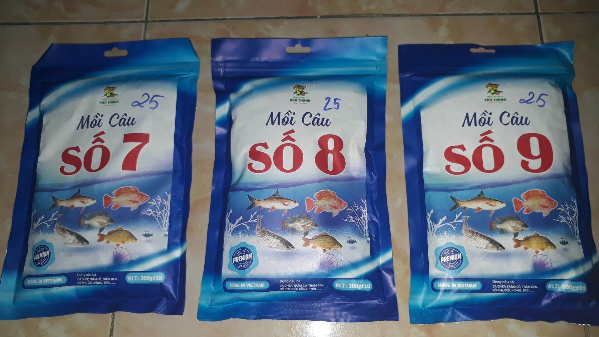 Com bo mồi câu cá số 7,số 8,số 9 hãng mồi câu cá phú thành